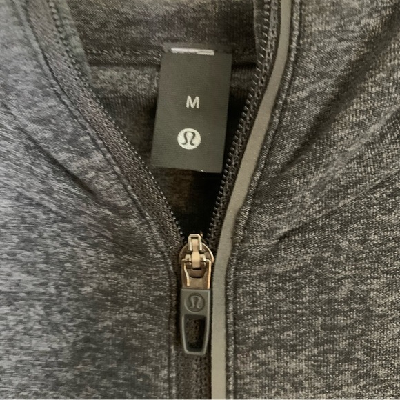 Lululemon Mens heather gray surge warm full zip hooded sweater M - Picture 5 of 8